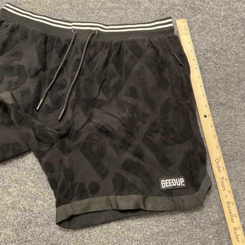 GEEDUP PFK Jacquard Shorts Mens Size 3XL Streetwear Drawstring Waist - Picture 8 of 9